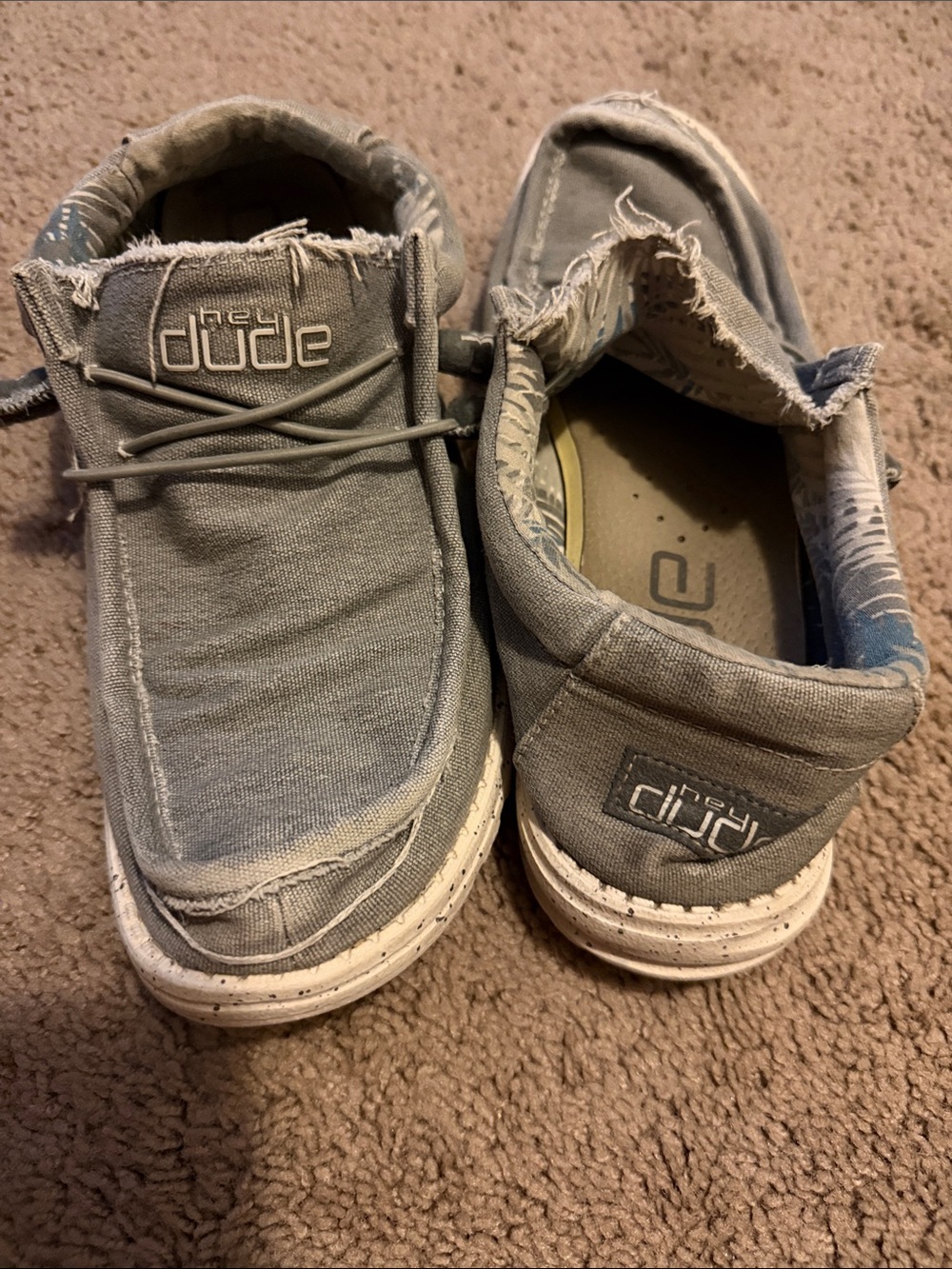 Hey dude, Wally stretch canvas shoes, size 10